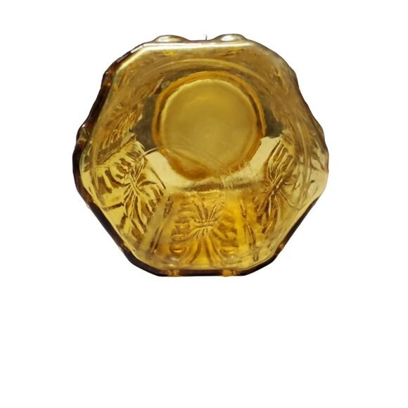 LE Smith Imperial Glass Canister in Amber Gold 9” Apothecary Jar - Picture 3 of 5